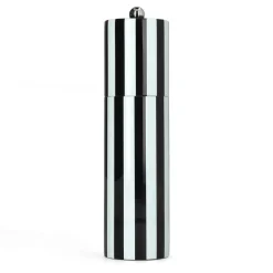 Addison Ross - Column Striped Peper & Zoutmolen Black & White 24 cm