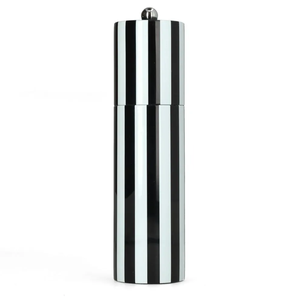 Addison Ross - Column Striped Peper & Zoutmolen Black & White 24 cm