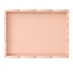 Addison Ross - Dienblad Scalloped - Khaki/Pink - 28x20 cm