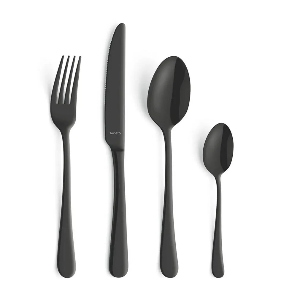 Amefa - Austin 24-delige Bestekset 6 Personen - Mat Zwart