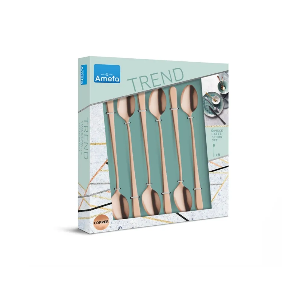 Amefa - Austin 6 Latte Lepels - Mat Koper