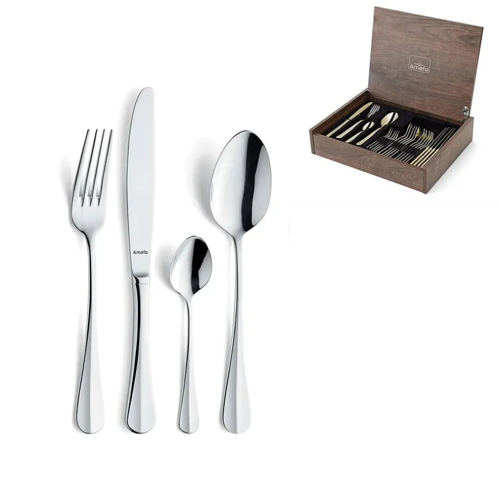 Amefa - Baguette 24-delige Bestekset - Zilver