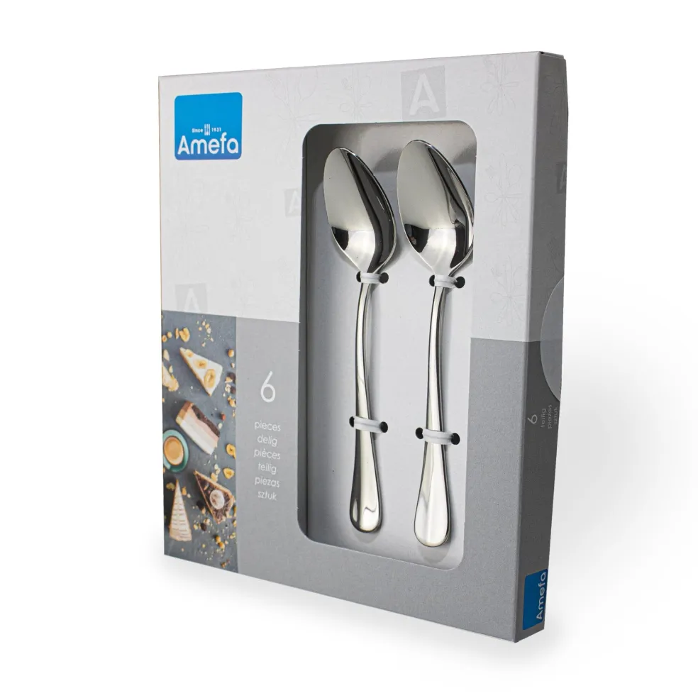 Amefa - Baguette 6 Koffielepels - Zilver