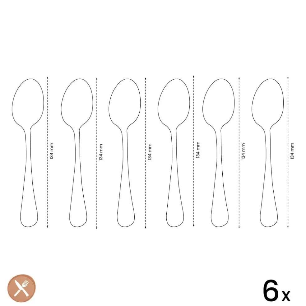 Amefa - Cuba 6 Koffielepels - Zilver