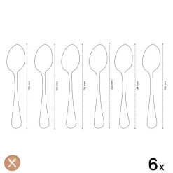 Amefa - Drift 6 Koffielepels - Zilver