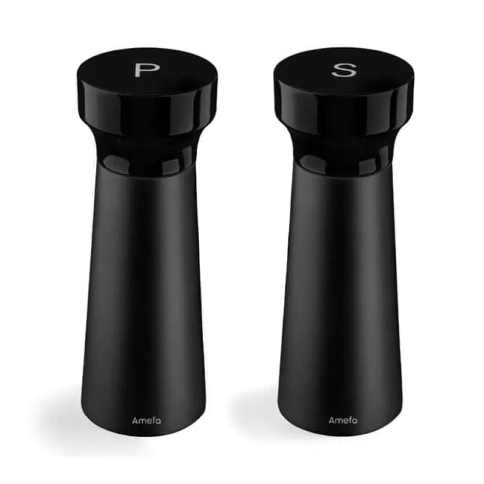 Amefa - Modern Peper- en Zoutmolenset 15 cm - Zwart