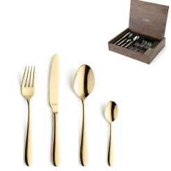 Amefa - Oxford 24-delige Bestekset 6 Personen PVD Hoogglans Goud - in luxe kist
