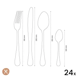 Amefa - Oxford 24-delige Bestekset - Champagne