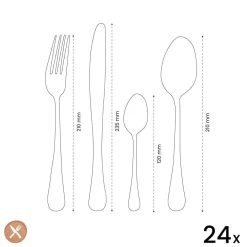 Amefa - Venus 24-delige Bestekset - Zilver