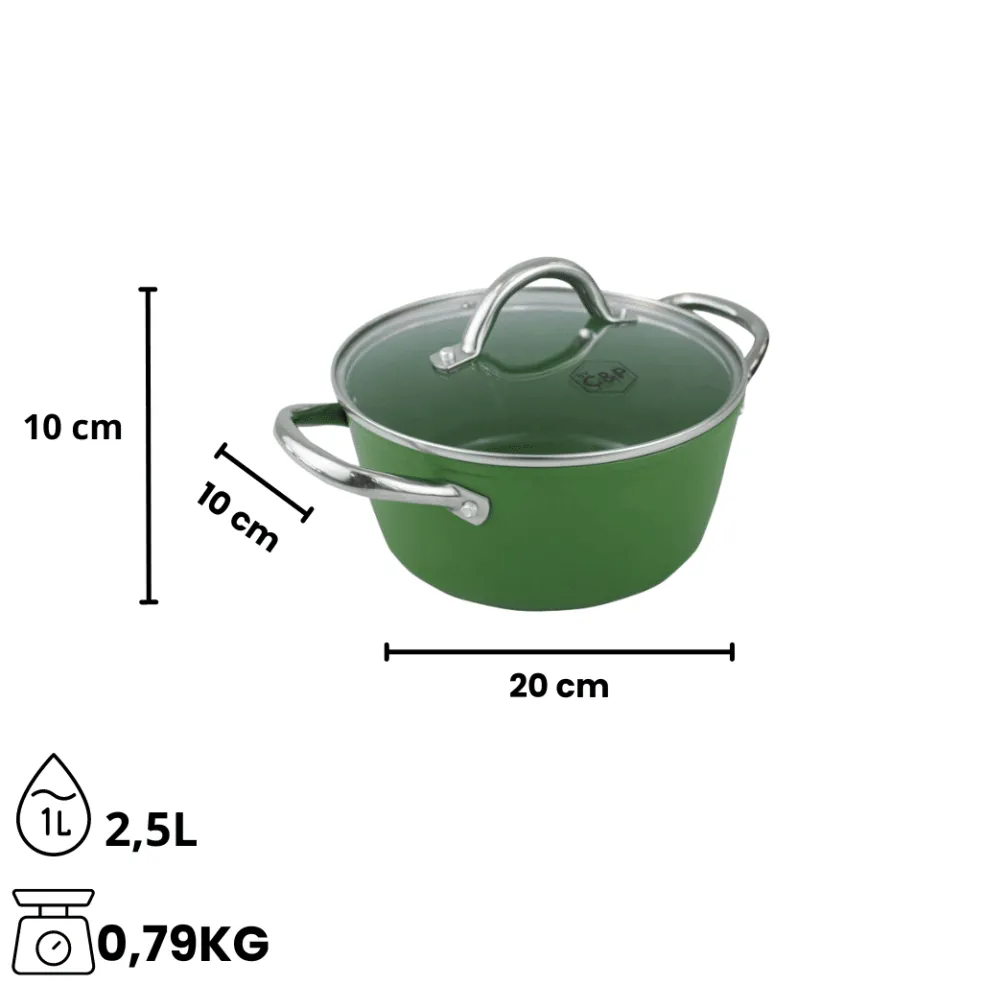 Cook & Pan - Go Green Kookpan 20 cm met glazen deksel