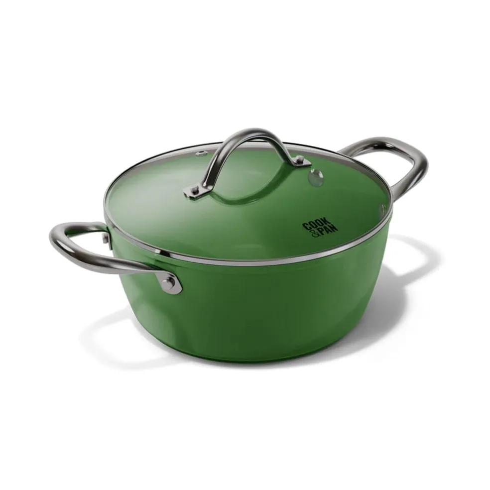 Cook & Pan - Go Green Kookpan 22 cm met glazen deksel
