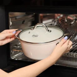 Cook & Pan - Go Ivory Kookpan 22 cm met glazen deksel