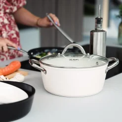 Cook & Pan - Go Ivory Kookpan 22 cm met glazen deksel
