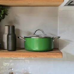 Cook & Pan - Honey Go Green Kookpot 20 cm met glazen deksel