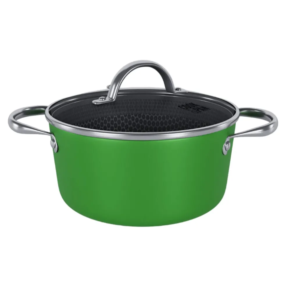 Cook & Pan - Honey Go Green Kookpot 20 cm met glazen deksel