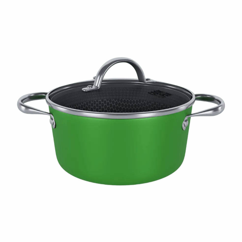 Cook & Pan - Honey Go Green Kookpot 22 cm met glazen deksel
