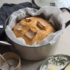 Cook & Pan - Honey Go Ivory Kookpot 20 cm met glazen deksel
