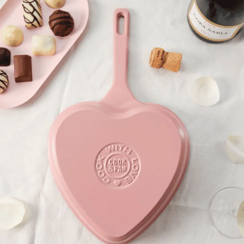 Cook & Pan - Love Gietijzeren Hartjes Koekenpan 20 cm