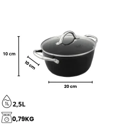 Cook & Pan - Signature Kookpan 20 cm met glazen deksel
