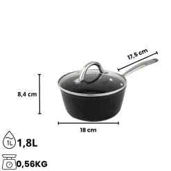 Cook & Pan - Signature Steelpan 18 cm met glazen deksel