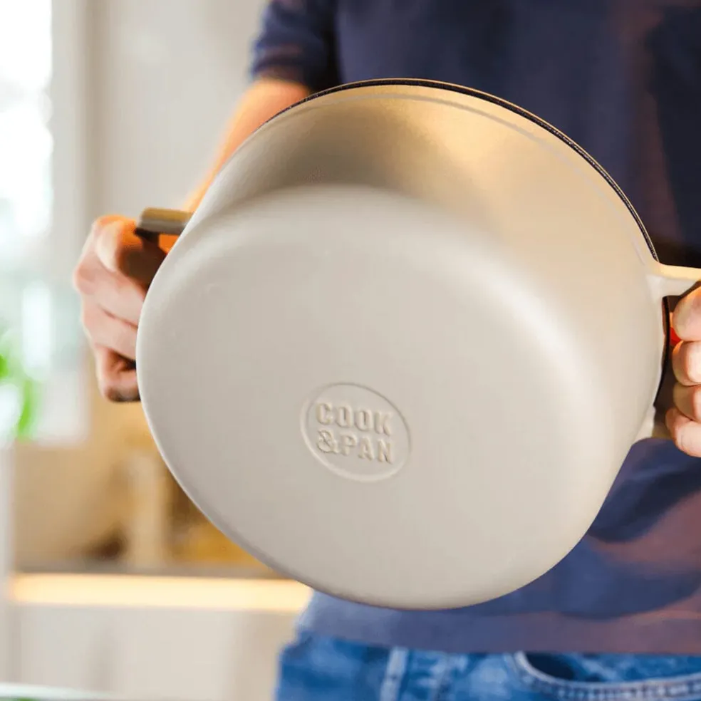 Cook & Pan - Taupe of Mind Gietijzeren Braadpan 28 cm - 6.5 liter