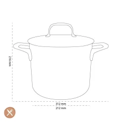 Demeyere - Atlantis 7 Hoge kookpan met deksel 20 cm
