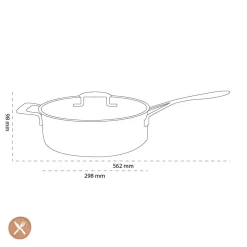 Demeyere - Industry 5 Hapjespan met deksel 28 cm