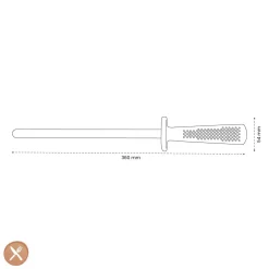 Global - G45 Aanzetstaal keramisch 24cm