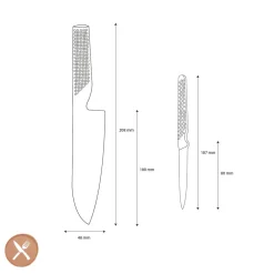 Global - G-4615 2-delige Messenset Santokumes + Schilmes