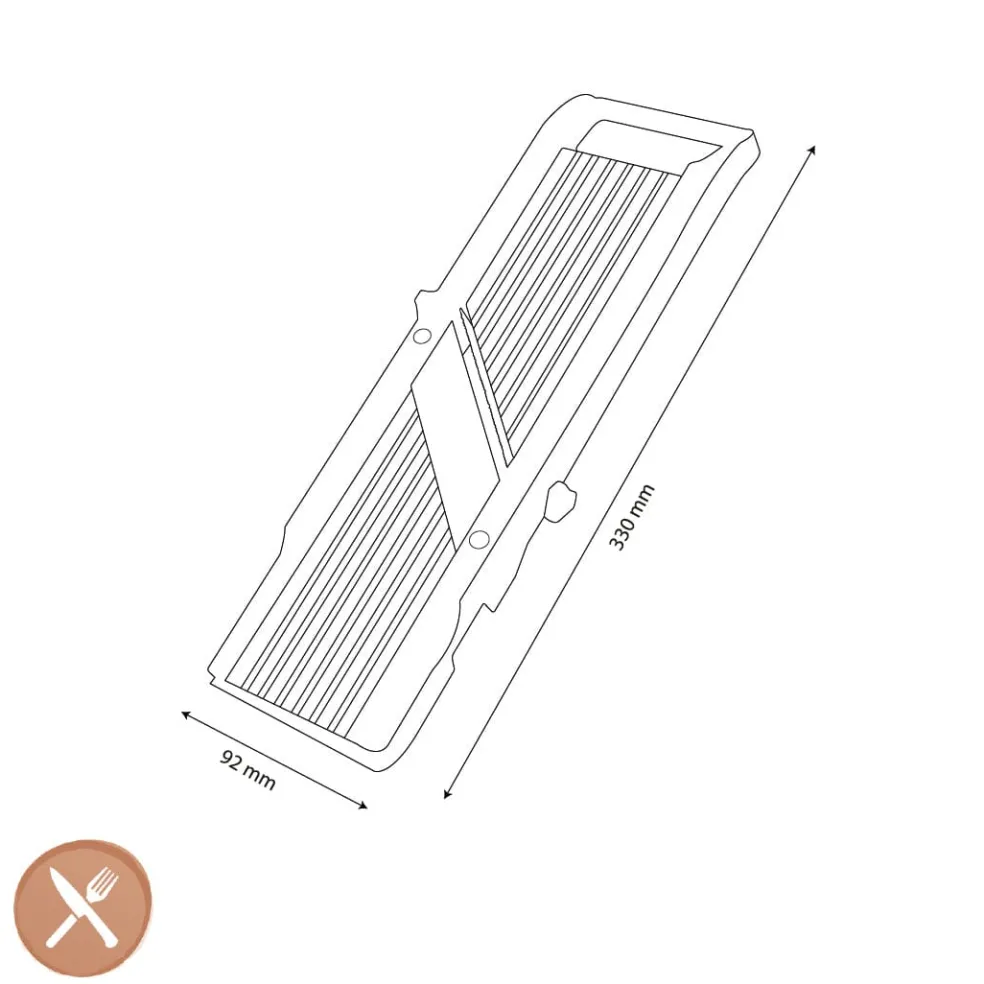 Global - Japanse Mandoline 6,4 cm met 3 messen
