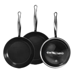 GreenPan - Barcelona Pro 4-delige Pannenset 20/24/24 cm - 2 koekenpannen + stoofpan met deksel