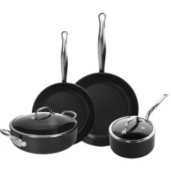 GreenPan - Barcelona Pro XL 6-delige Pannenset 18/24/28/30 cm - steelpan met deksel + 2 koekenpannen + stoofpan met deksel