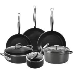 GreenPan - Barcelona Pro XXL 8-delige Pannenset 18/20/28/30/28/28 cm - steelpan met deksel + 2 koekenpannen + stoofpan met deksel + wokpan + braadpan