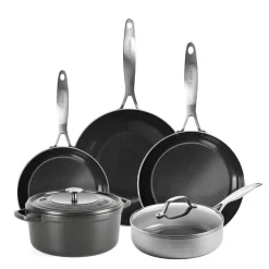 GreenPan - Geneva XL 6-delige Pannenset 18/24/24/28/28 cm - 2 koekenpannen + stoofpan met deksel + wokpan + braadpan
