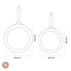 GreenPan - Padova Cream White 2-delige pannenset met keramische antiaanbaklaag 20/26 cm