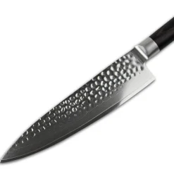 Hammered Damast BR 5-Delige Messenset + Magnetisch Messenblok Enkelzijdig