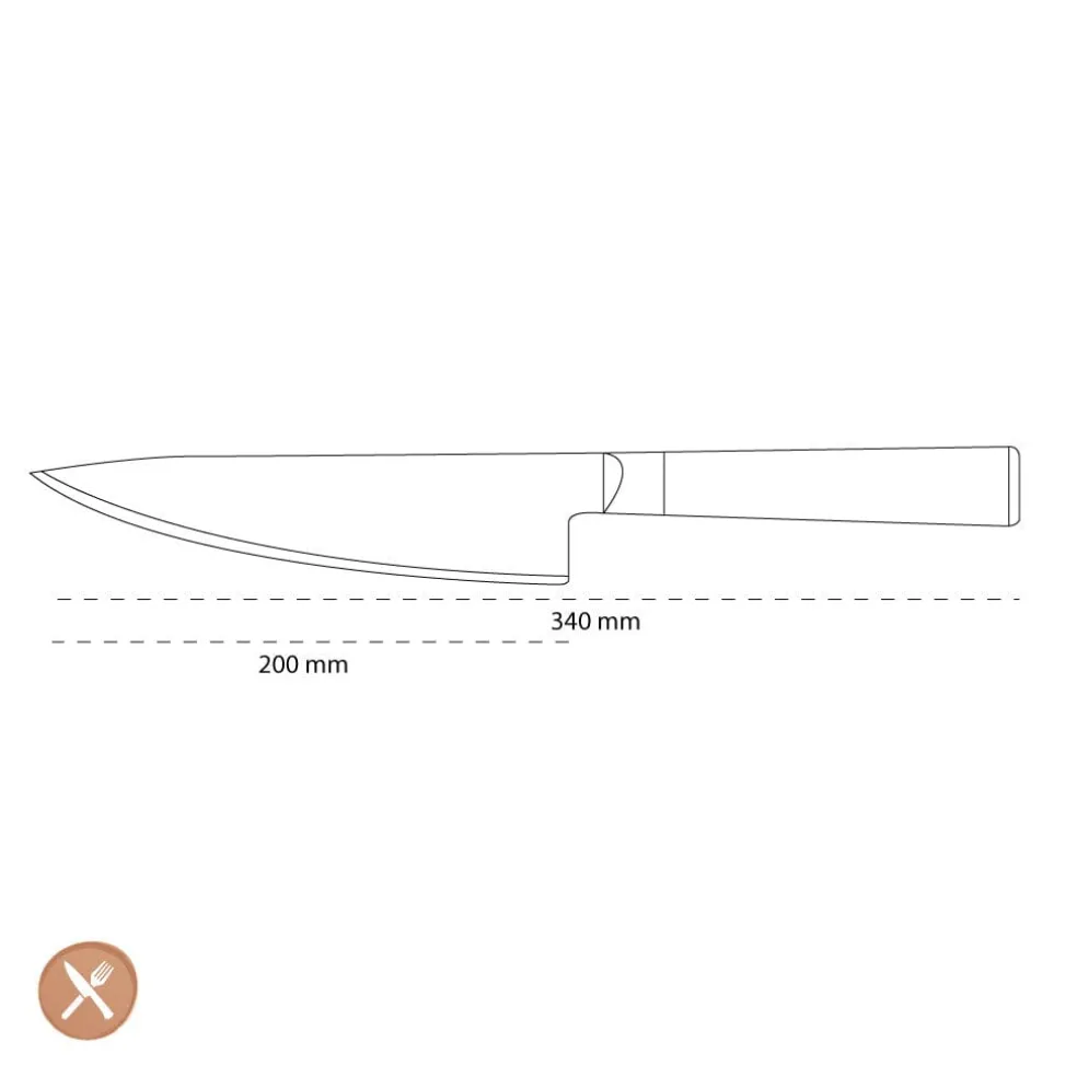 Kai Shun - Classic Wit Koksmes 8'' 20,0 cm
