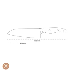 Kai Shun - Nagare Black Santoku mes 18,0 cm