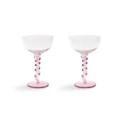&Klevering - Coupe spiraal roze set van 2