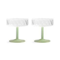 &Klevering - Coupe twirl groen set van 2