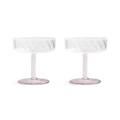 &Klevering - Coupe twirl roze set van 2