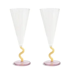 &Klevering - Flute curve karamel set van 2