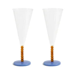 &Klevering - Flute perle amber set van 2