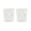 &Klevering - Glas flora wit set van 2