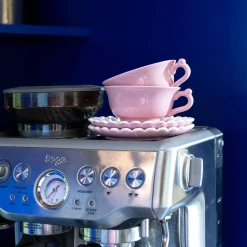 &Klevering - Kop en Schotel Whip - Roze - Set Van 2