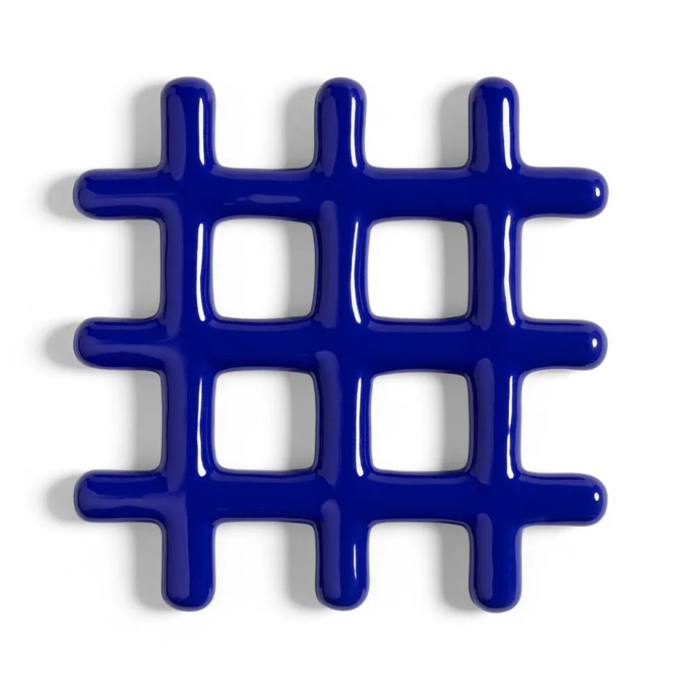 &Klevering - Onderzetter - Grid - Blauw
