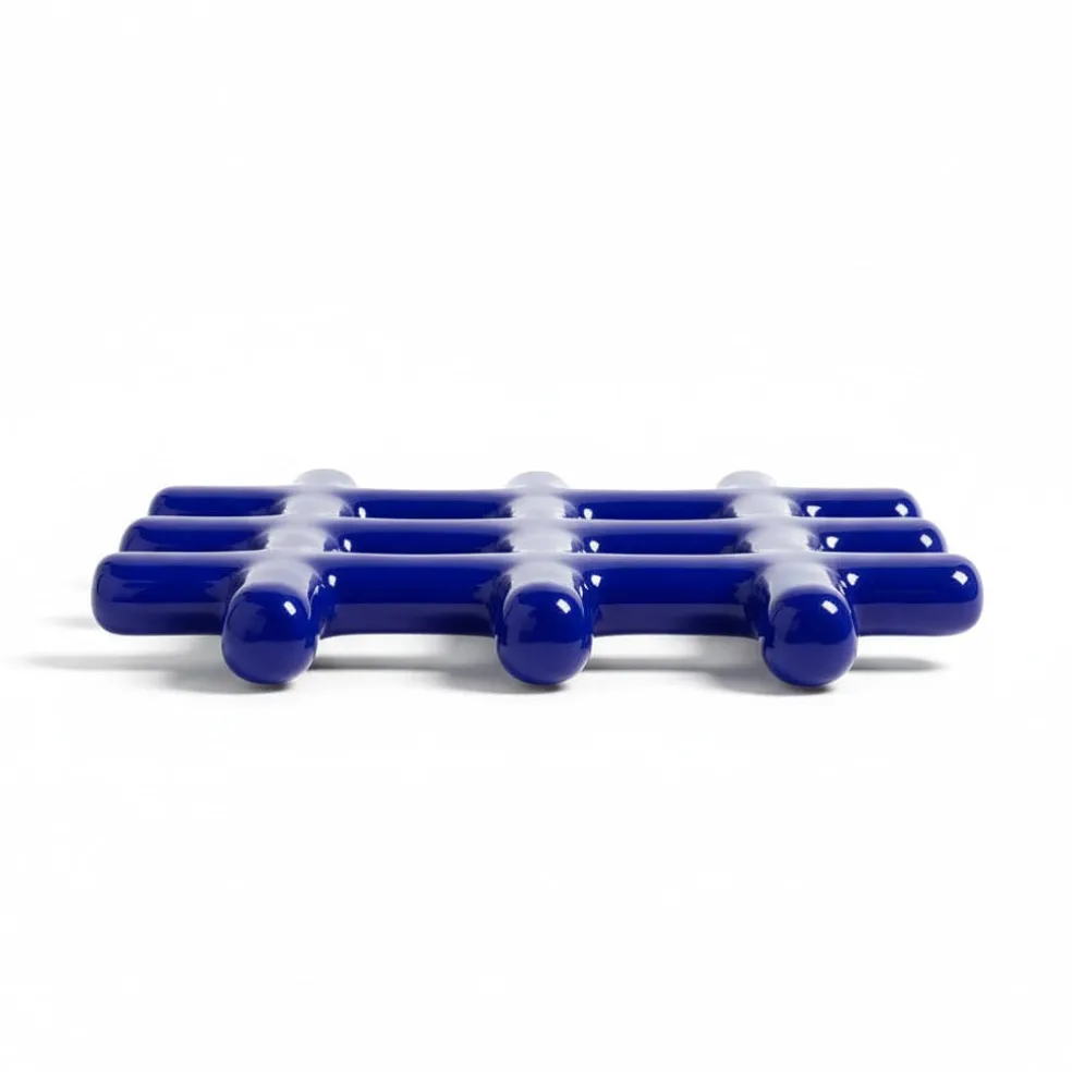 &Klevering - Onderzetter - Grid - Blauw