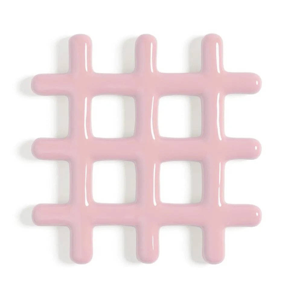 &Klevering - Onderzetter - Grid - Roze