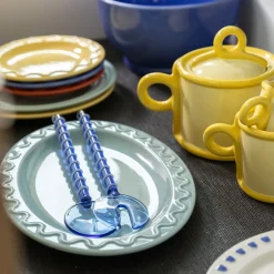 &Klevering - Saladebestek sling blauw