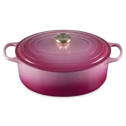 Le Creuset - Braadpan Ovaal in Geëmailleerd Gietijzer - Berry - 31 cm